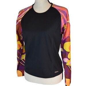 Retro‎ Athleta Long Sleeve Athletic Top 70s Vibe - Size Small
